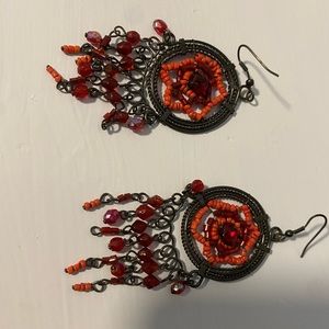 Red earrings